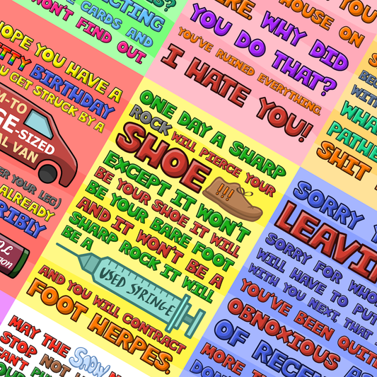 Needlessly Savage greetings cards