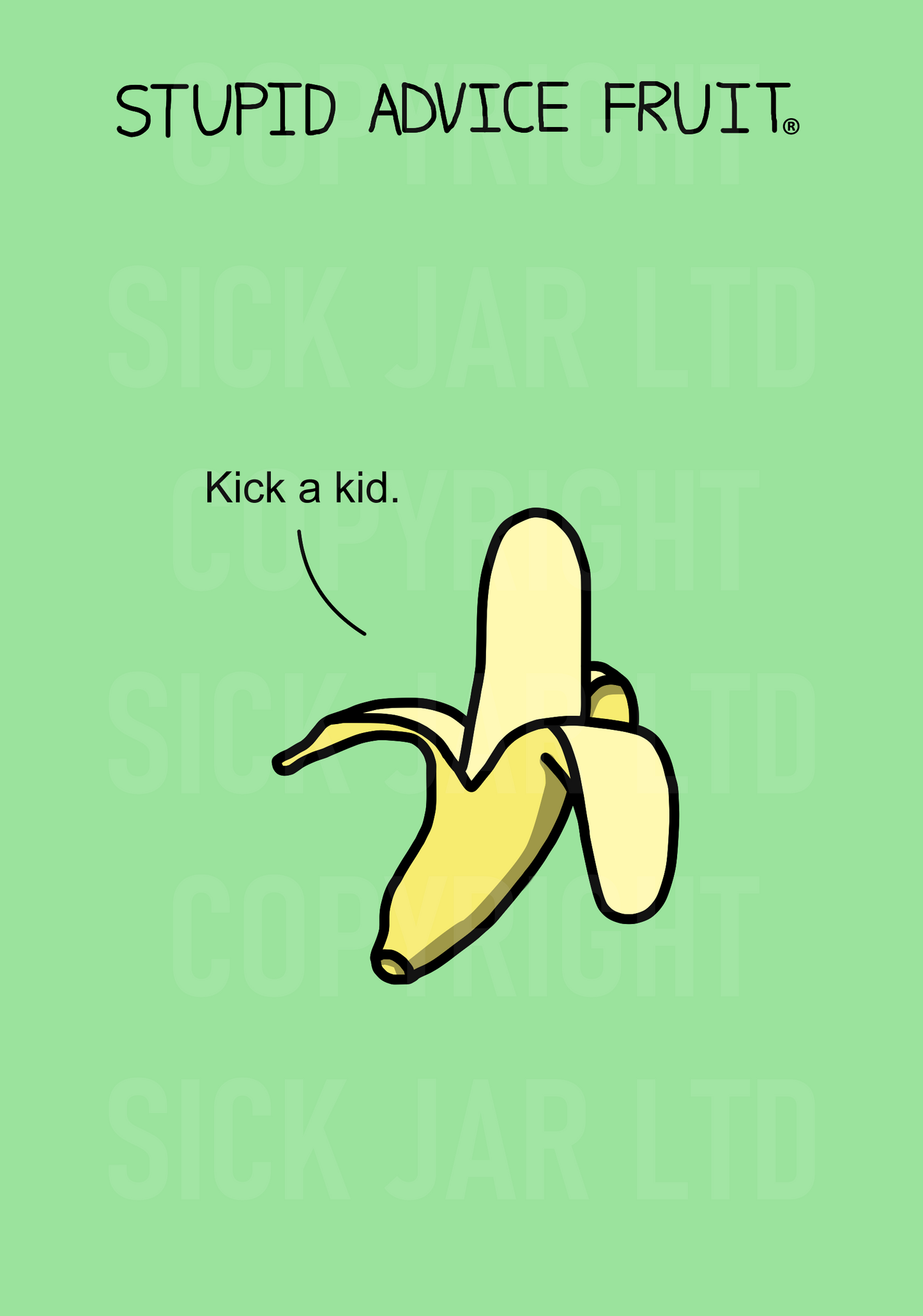 unethical stupid advice fruit card banana kick a kid prank